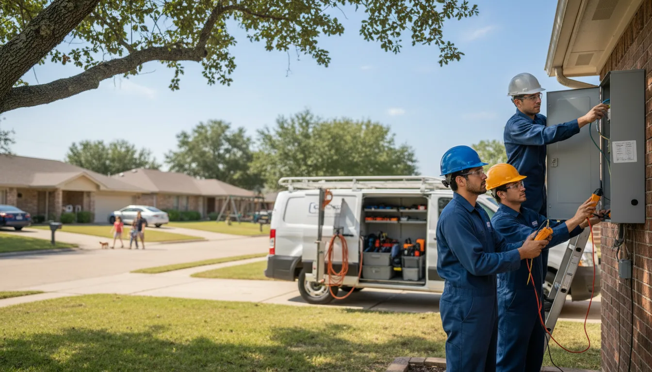 Certified electrician providing emergency electrical services in Alma Center, WI